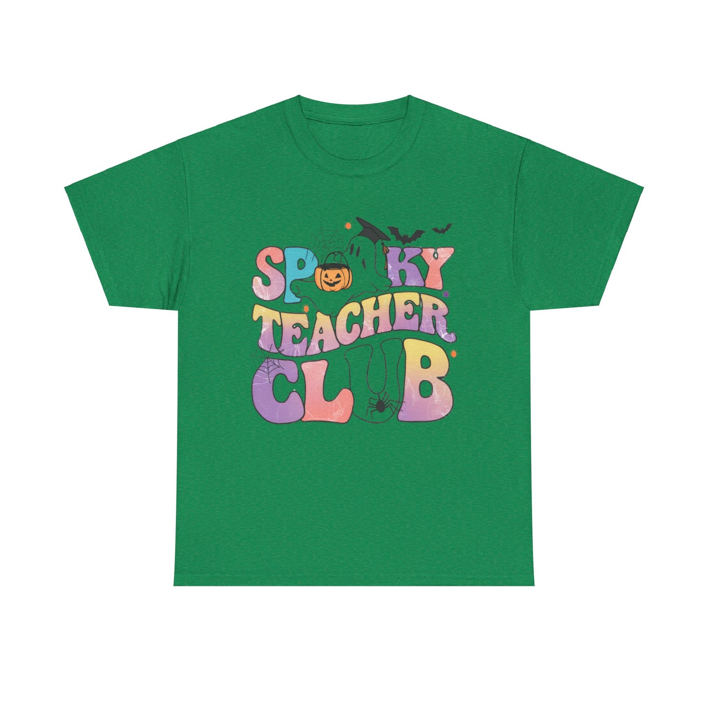 Spooky Teacher Club Unisex Heavy Cotton Tee - Perfect for Halloween Celebrations