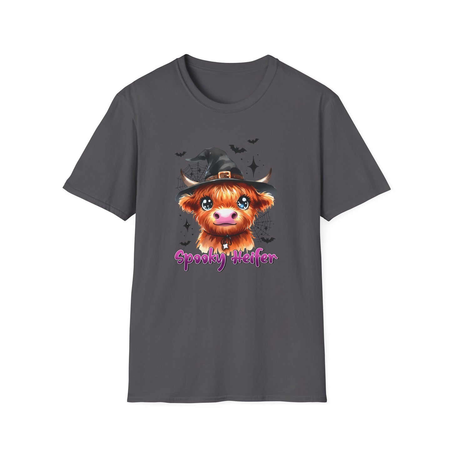 Spooky Heifer Halloween Cow Unisex Softstyle T-Shirt for Halloween