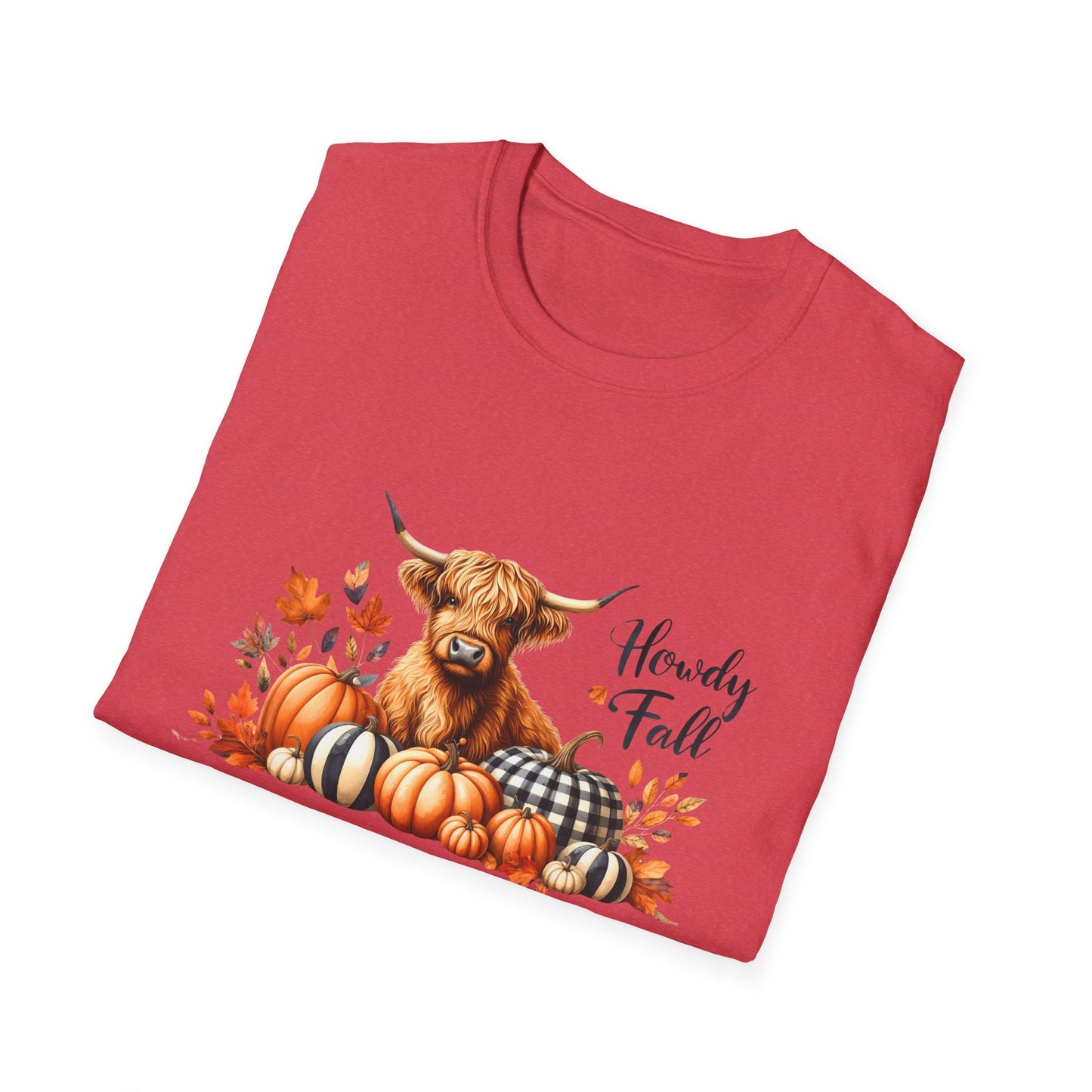 Autumn Cow Graphic T-Shirt - Perfect for Fall Celebrations