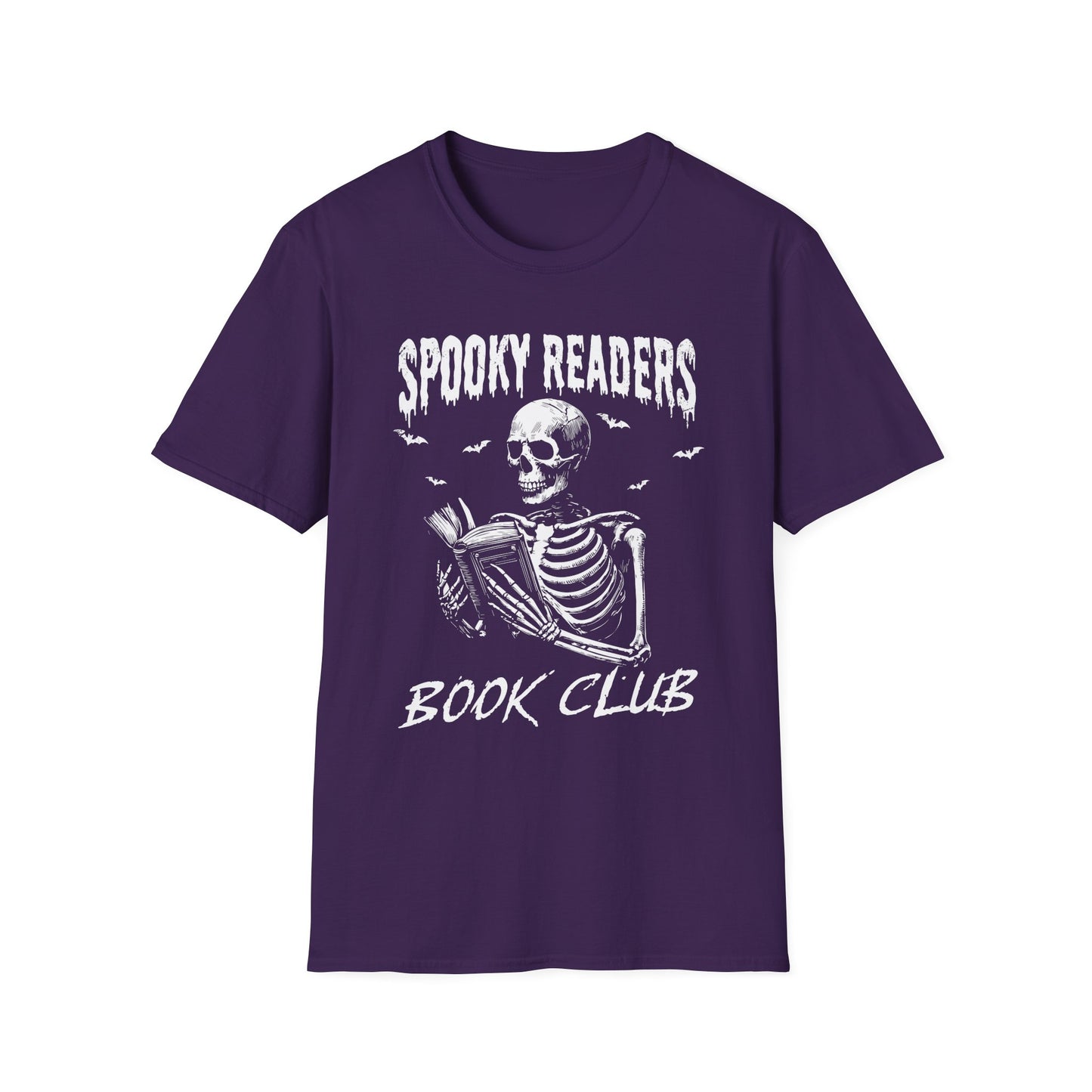 Spooky Readers Book Club Unisex Softstyle T-Shirt | Halloween Literature/School/Teacher Tee