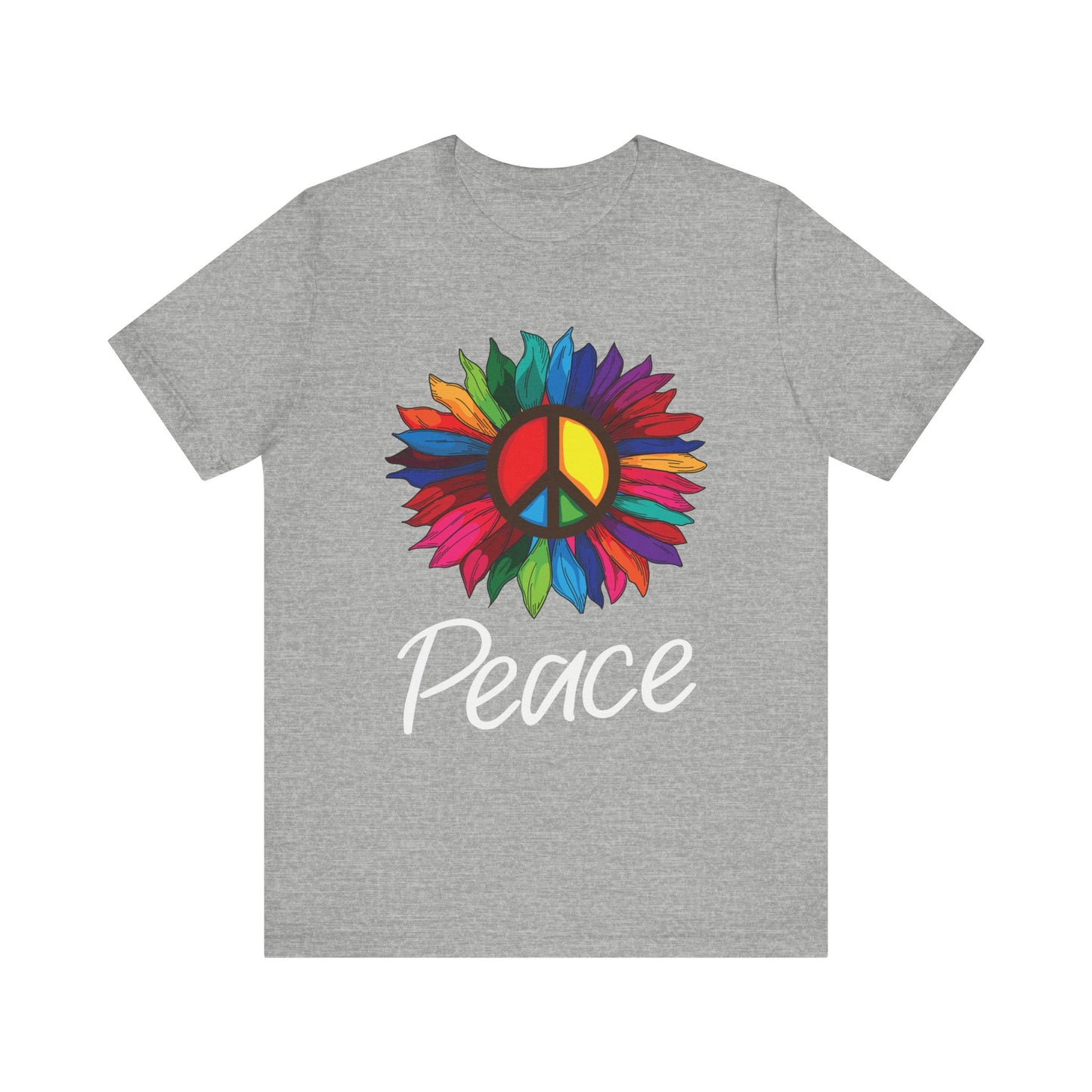 Peace Large Flower Unisex Jersey Short Sleeve Tee