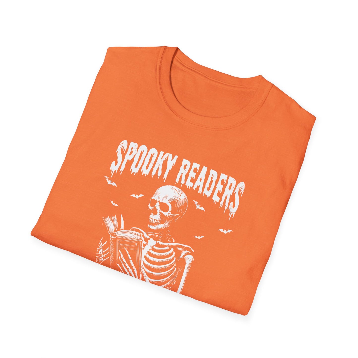 Spooky Readers Book Club Unisex Softstyle T-Shirt | Halloween Literature/School/Teacher Tee