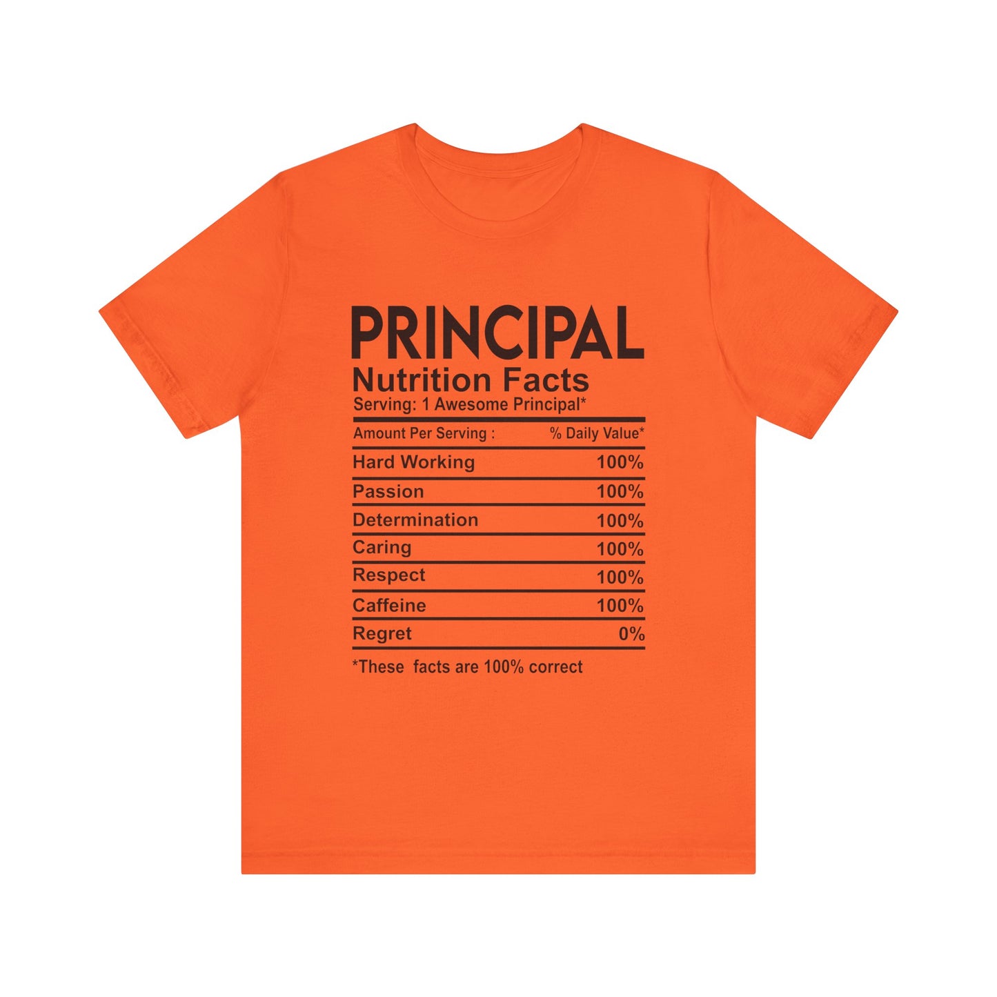 Principal Nutritional Facts Unisex Jersey Short Sleeve Tee