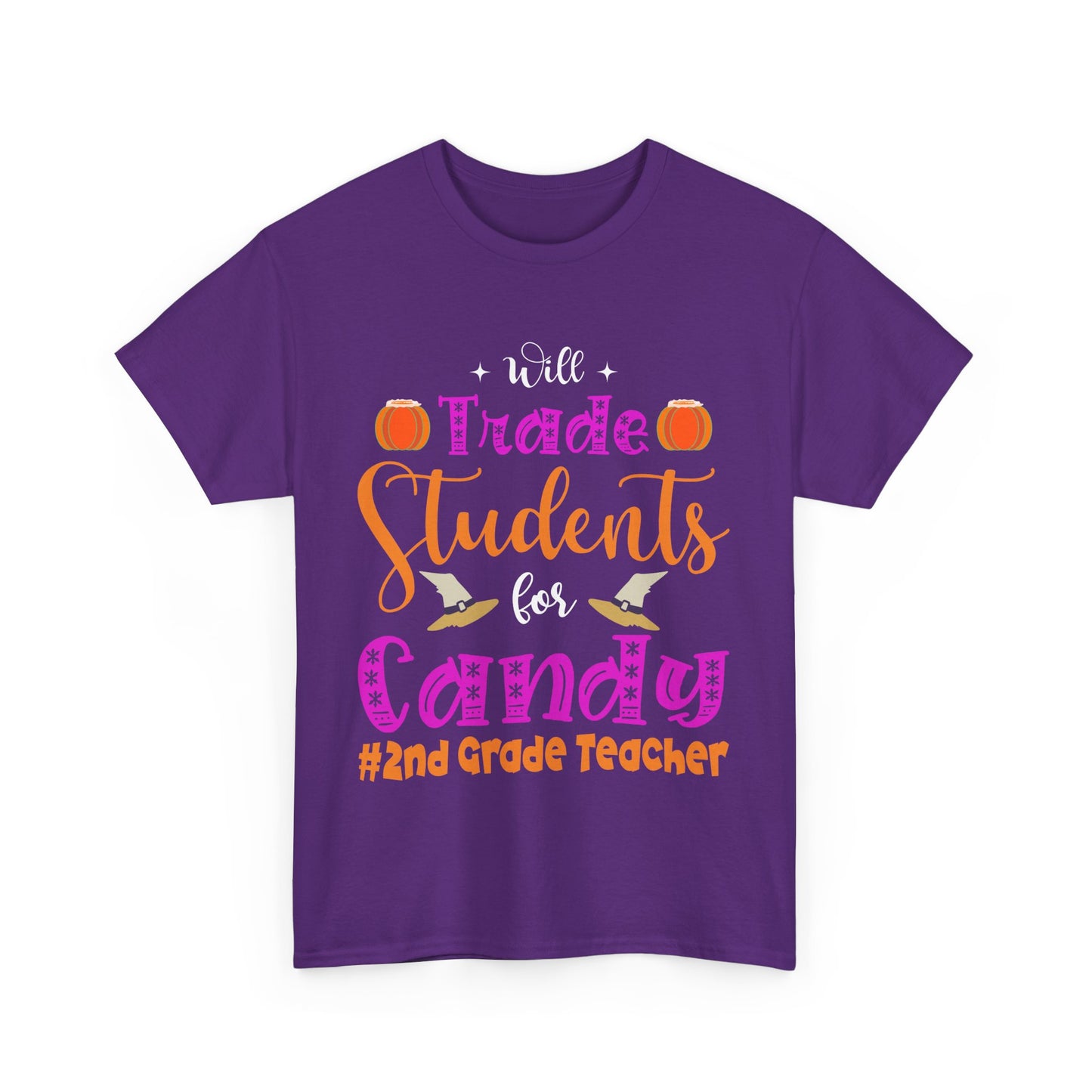 Trade Students for Candy #2nd Grade Teacher Halloween School Tee Unisex