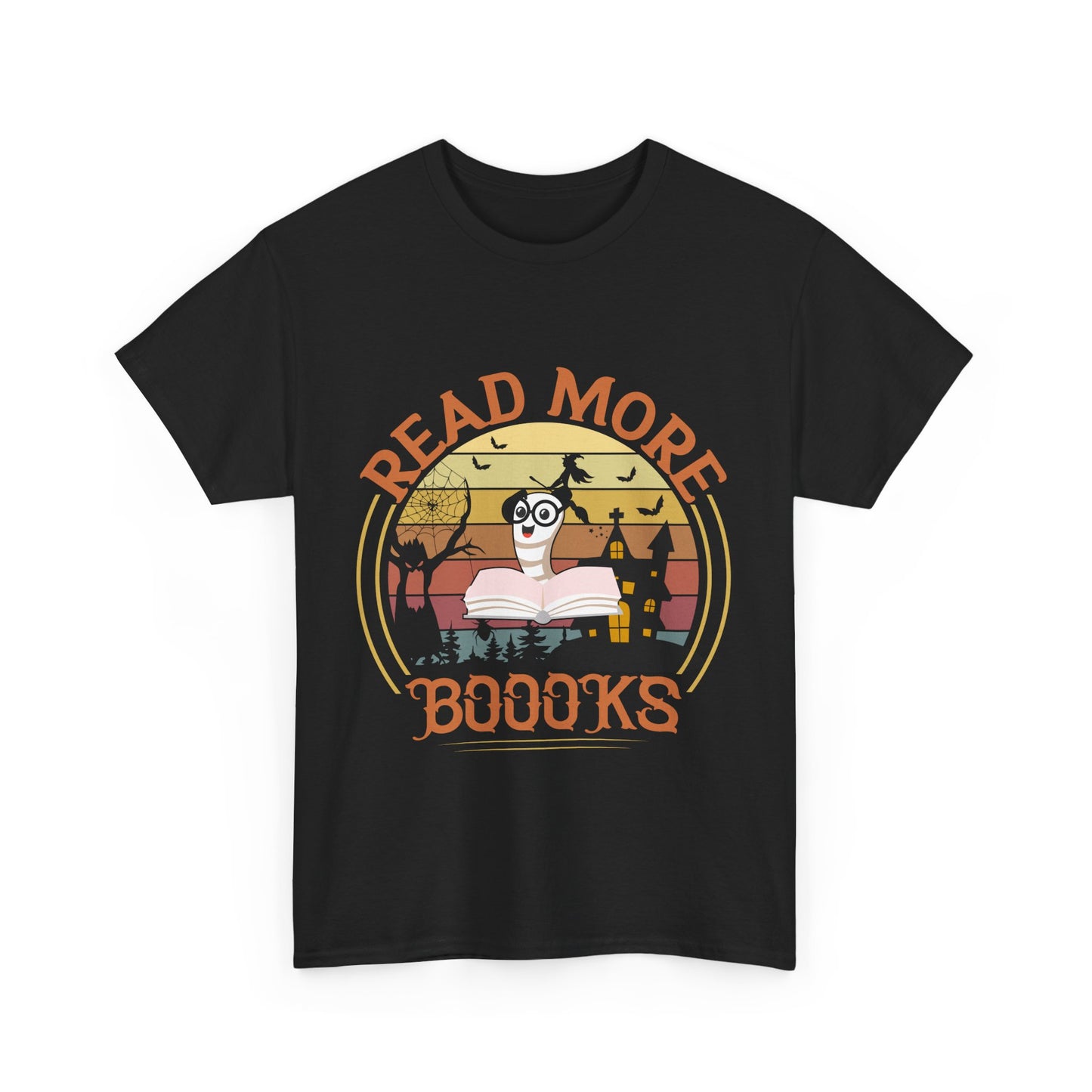 Read More Books Unisex Heavy Cotton Tee - Cozy Book Lover Halloween Teacher School Shirt