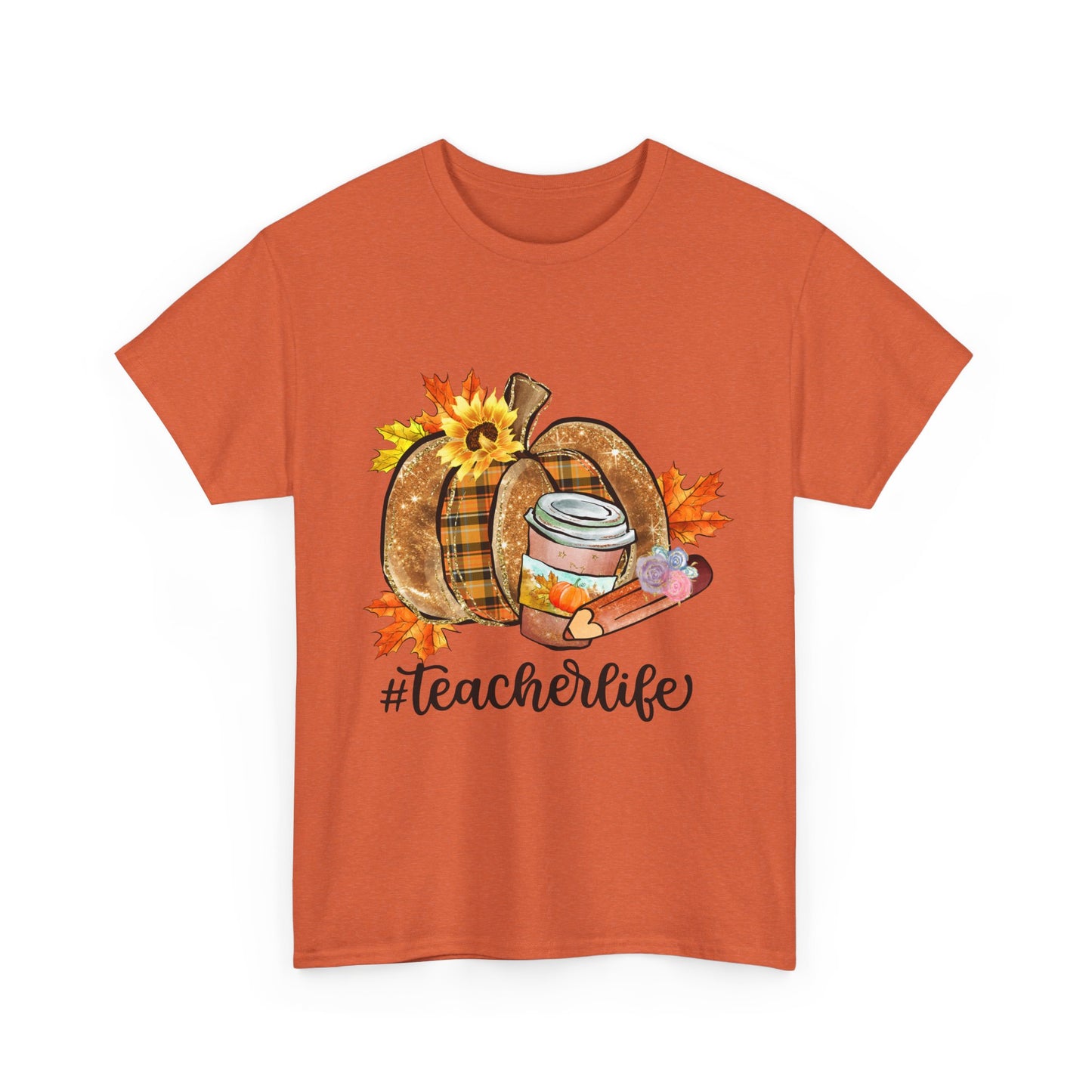 Fall Teacher Life Unisex Heavy Cotton Tee