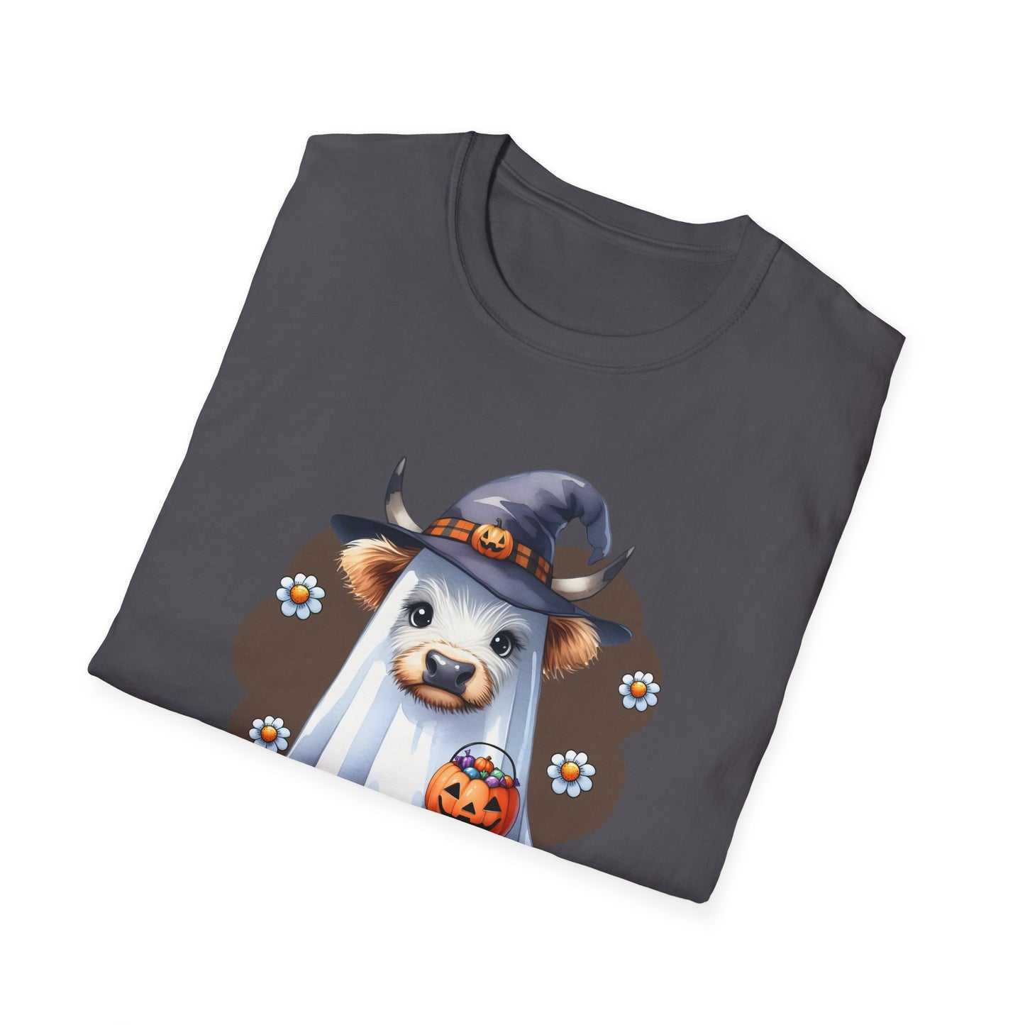 Funny Cow Halloween T-Shirt - "Bull Sheet" Unisex Softstyle Tee