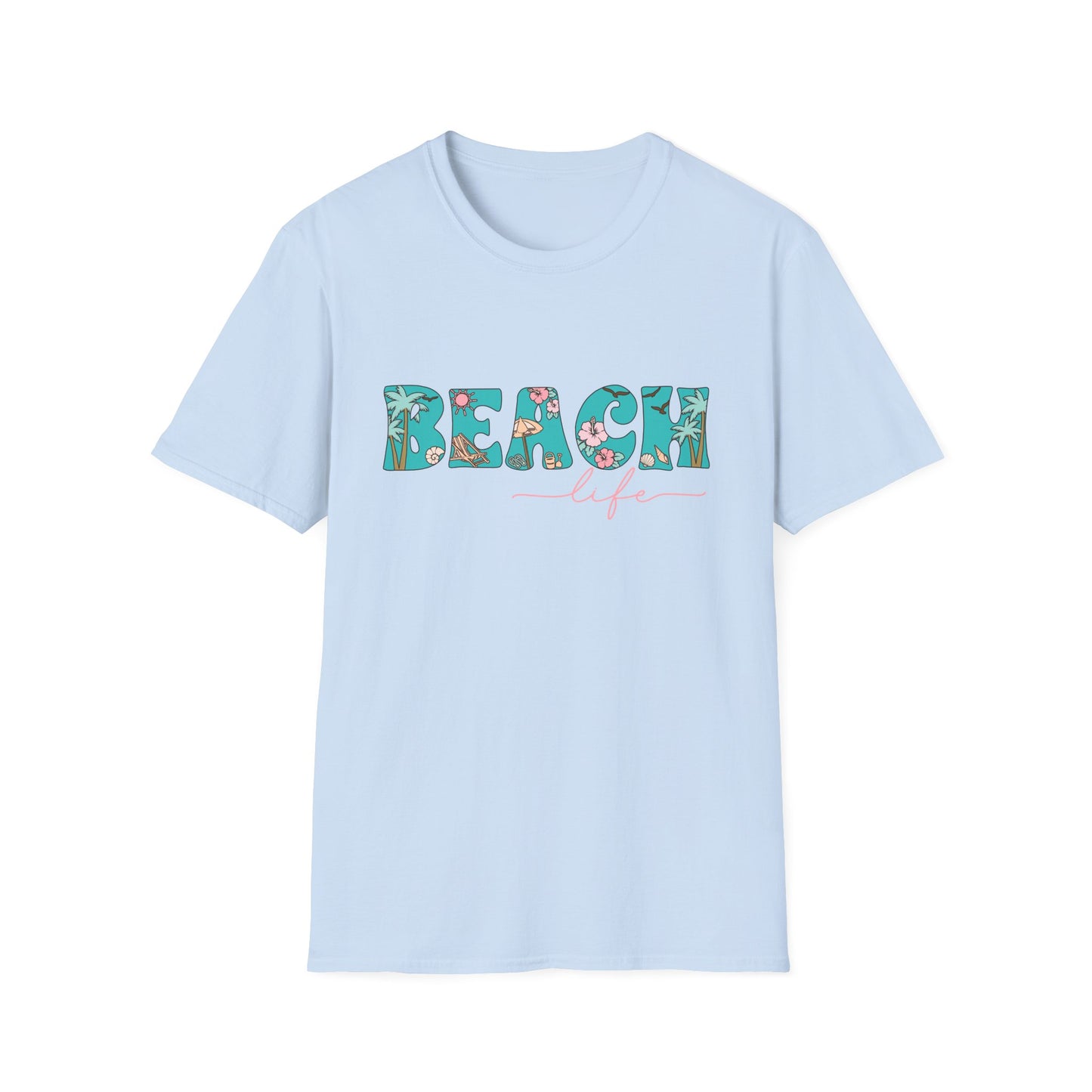 Beach Life High Tides Good Times Unisex Softstyle T-Shirt