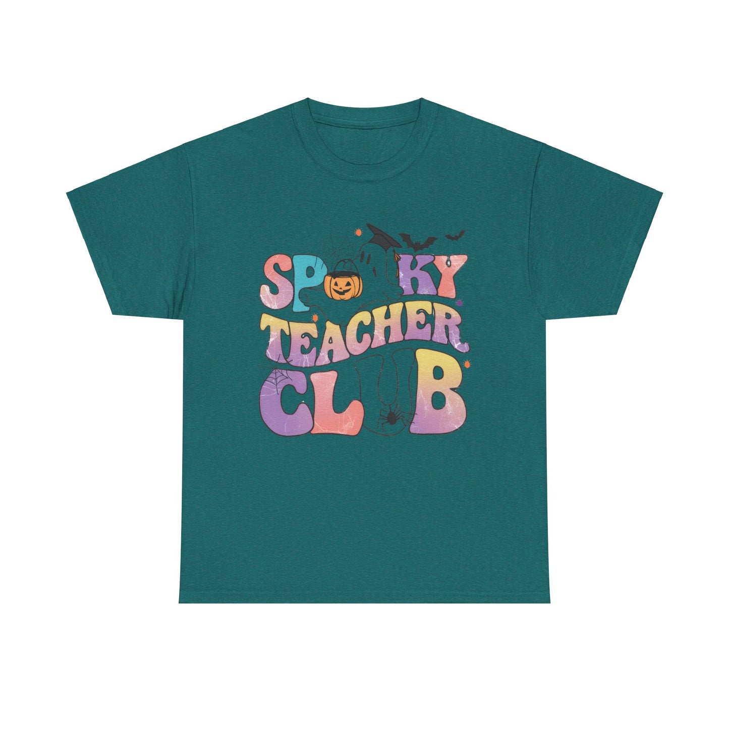 Spooky Teacher Club Unisex Heavy Cotton Tee - Perfect for Halloween Celebrations