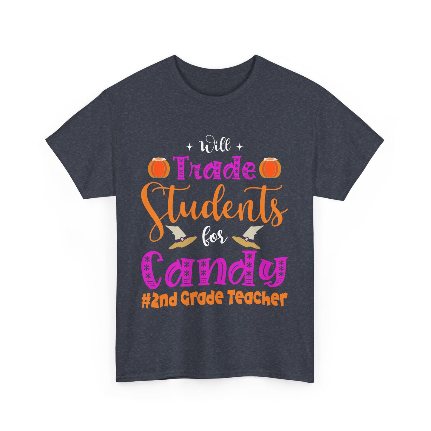 Trade Students for Candy #2nd Grade Teacher Halloween School Tee Unisex