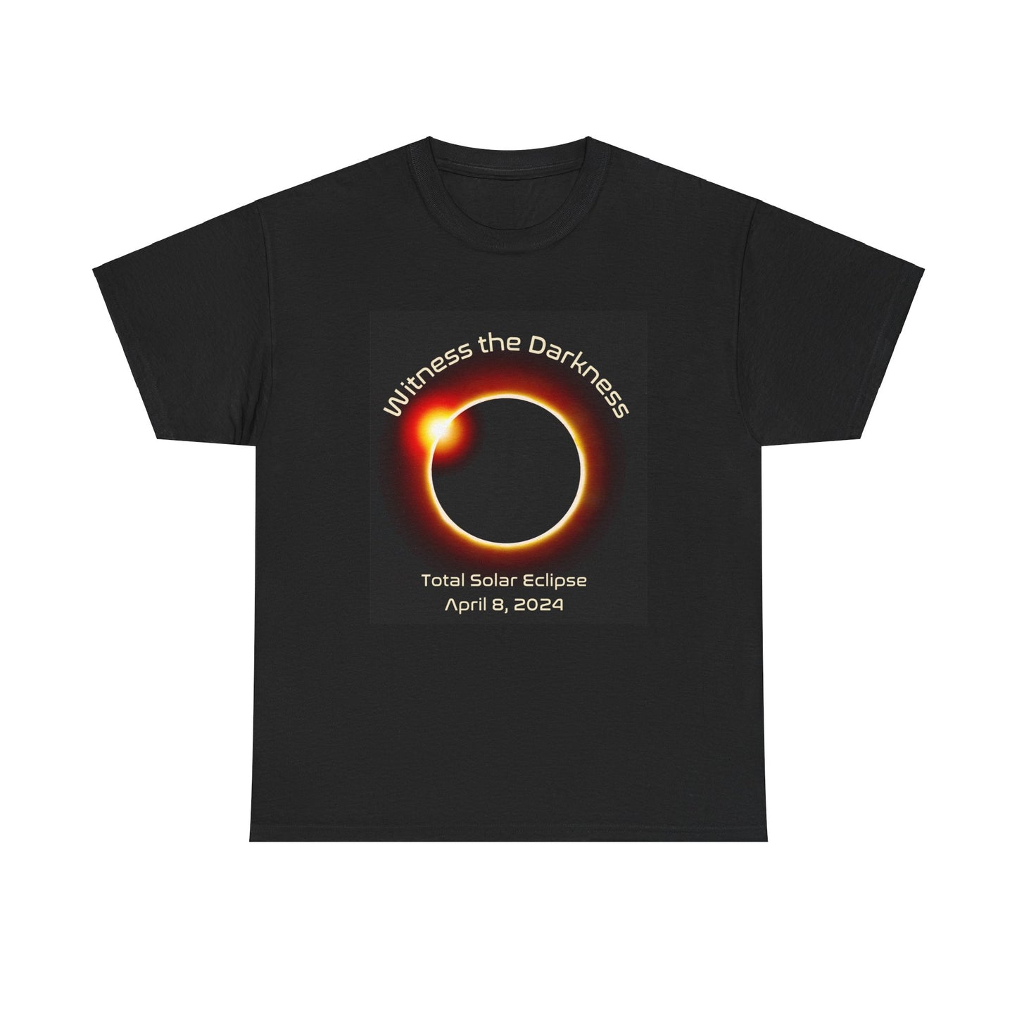 Total Solar Eclipse Tshirt Witness the Darkness Unisex Heavy Cotton Tee