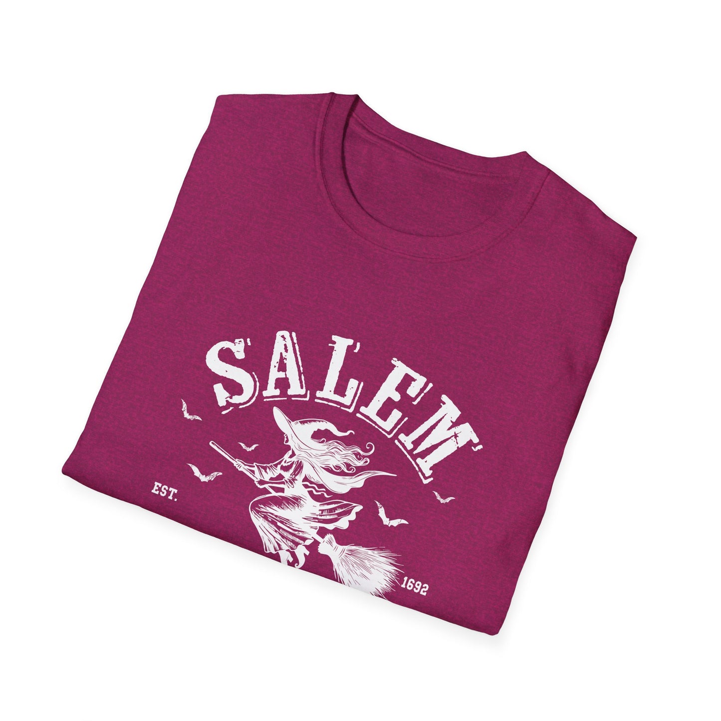 Salem University Halloween Witch Unisex Softstyle T-Shirt - College Spirit Wear