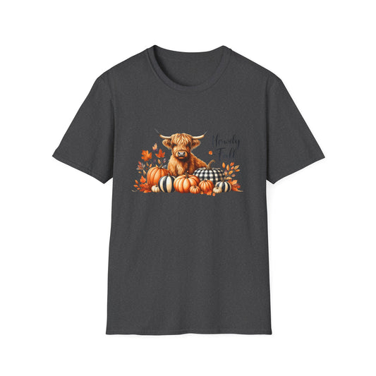 Autumn Cow Graphic T-Shirt - Perfect for Fall Celebrations
