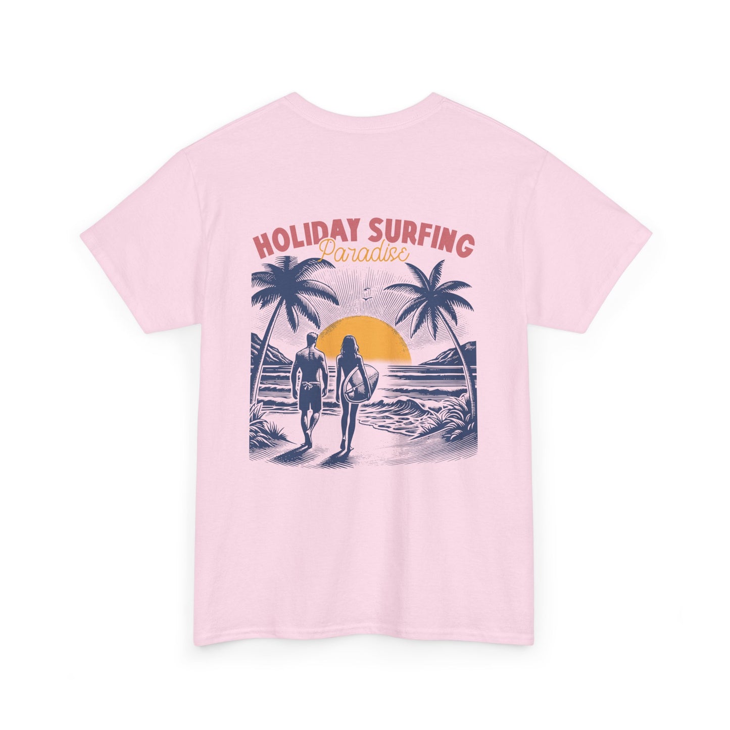 Holiday Surfing/Vacation Beach Club Vintage Surf/Summer Unisex Heavy Cotton Tee