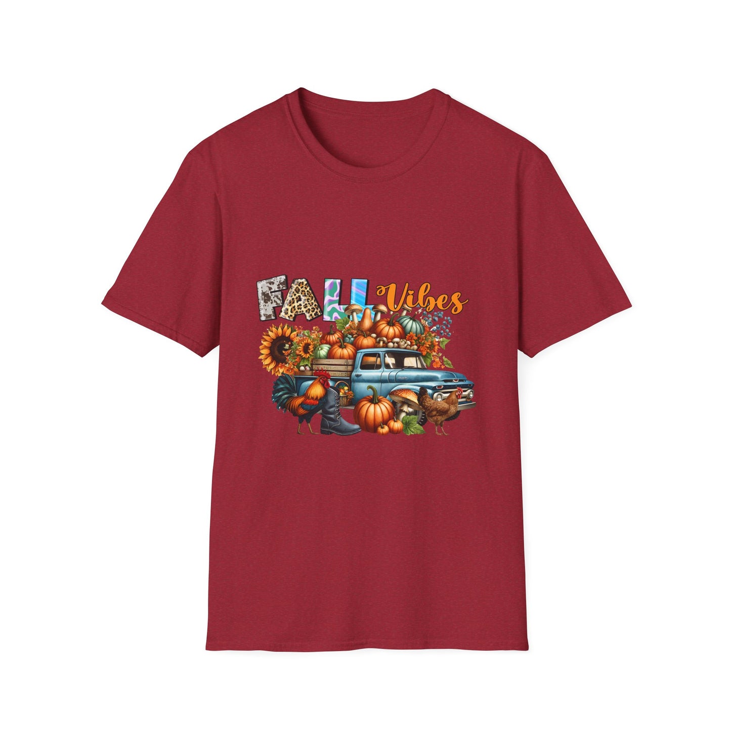 Fall Vibes Farm Unisex Softstyle T-Shirt - Perfect for Autumn Celebrations