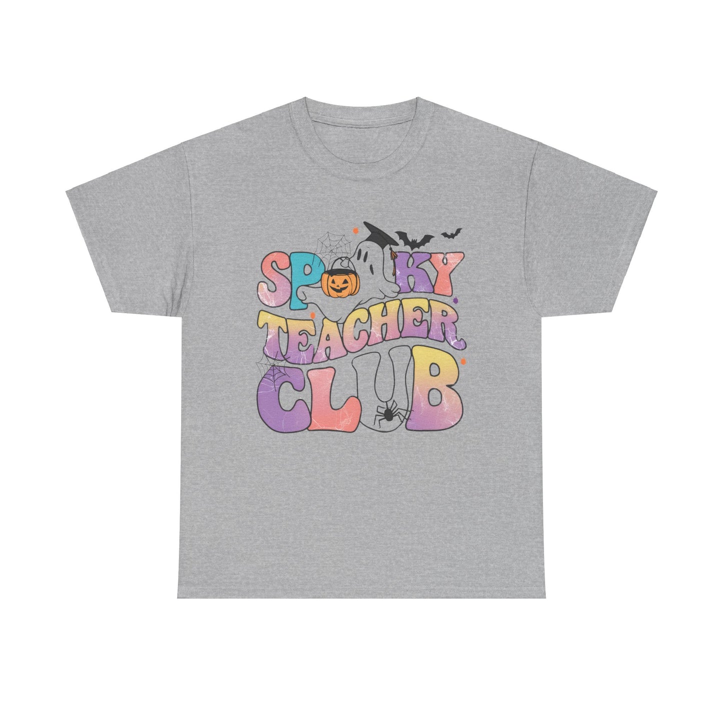 Spooky Teacher Club Unisex Heavy Cotton Tee - Perfect for Halloween Celebrations