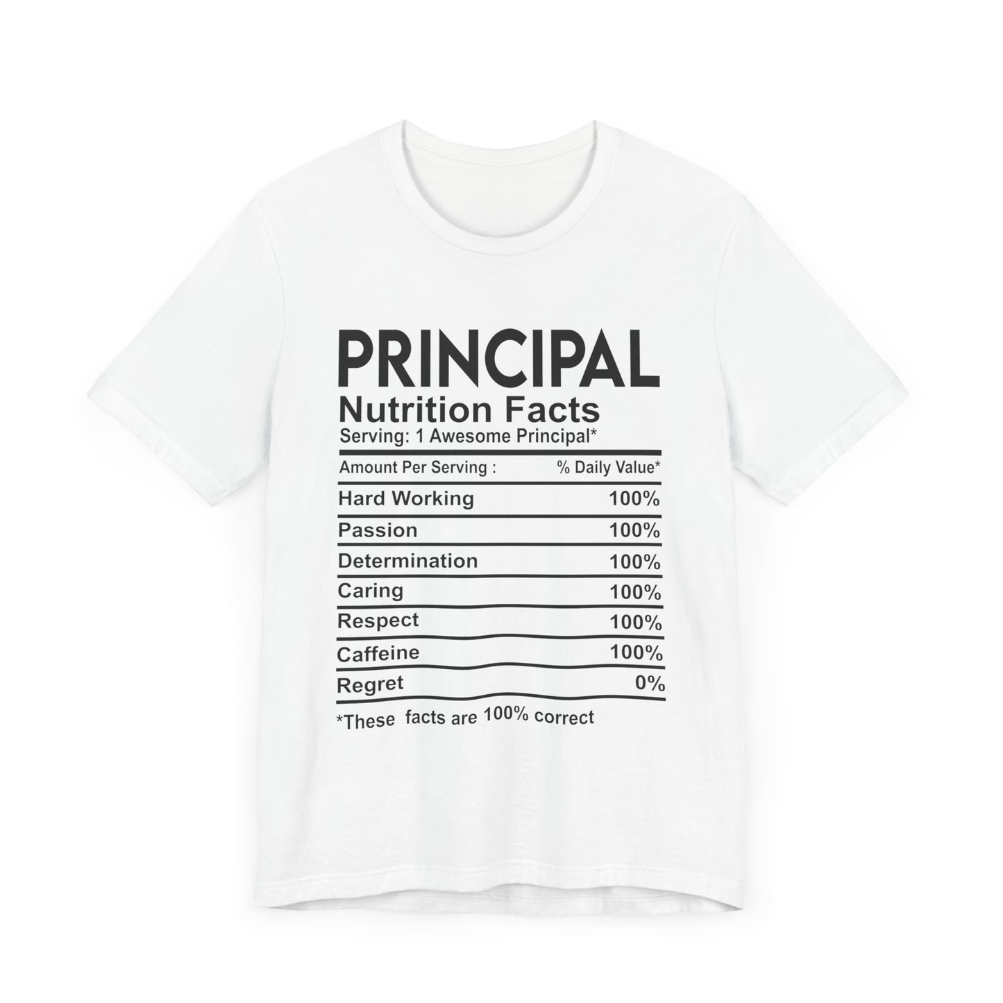 Principal Nutritional Facts Unisex Jersey Short Sleeve Tee