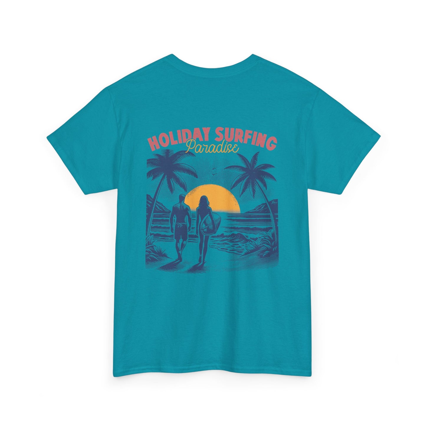 Holiday Surfing/Vacation Beach Club Vintage Surf/Summer Unisex Heavy Cotton Tee