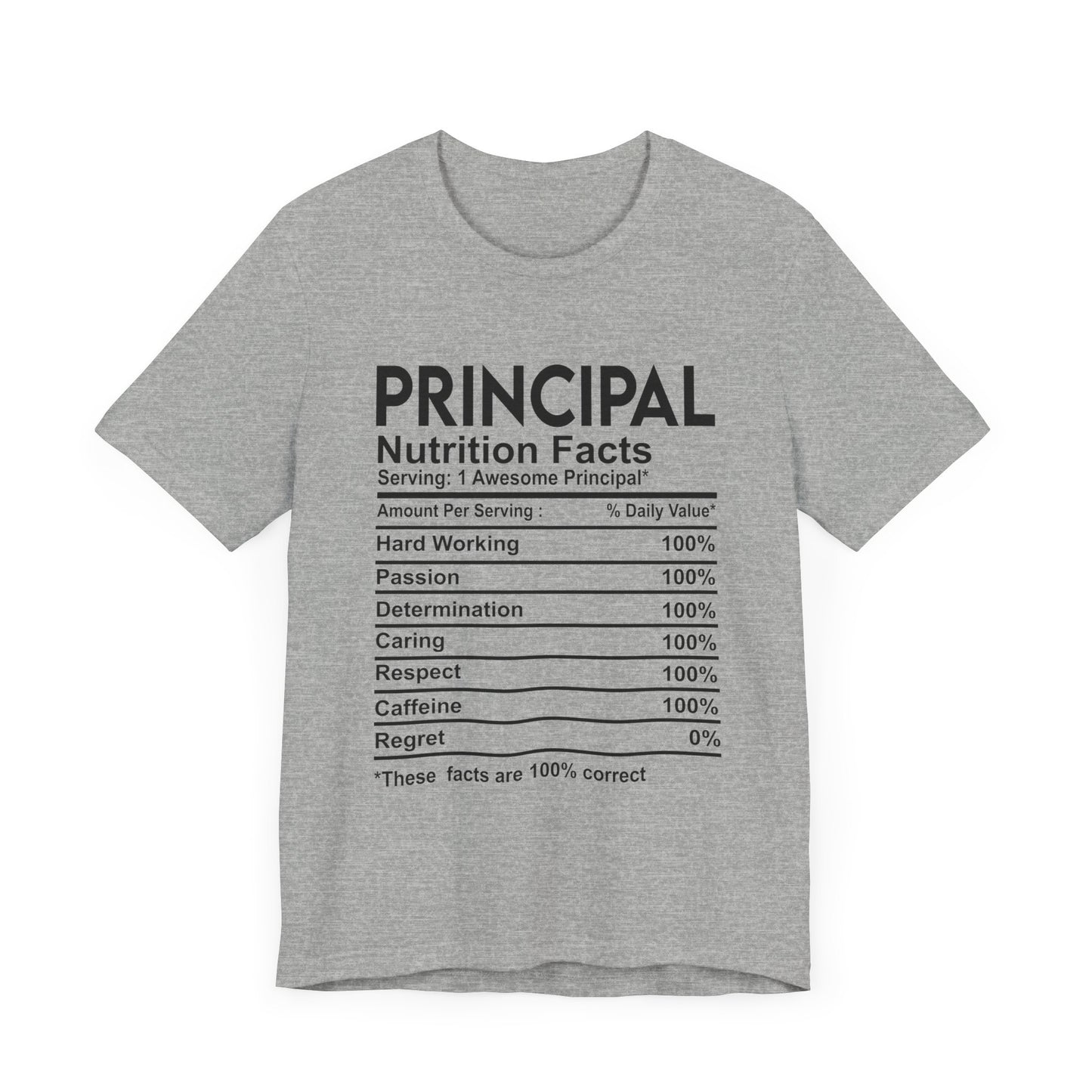 Principal Nutritional Facts Unisex Jersey Short Sleeve Tee