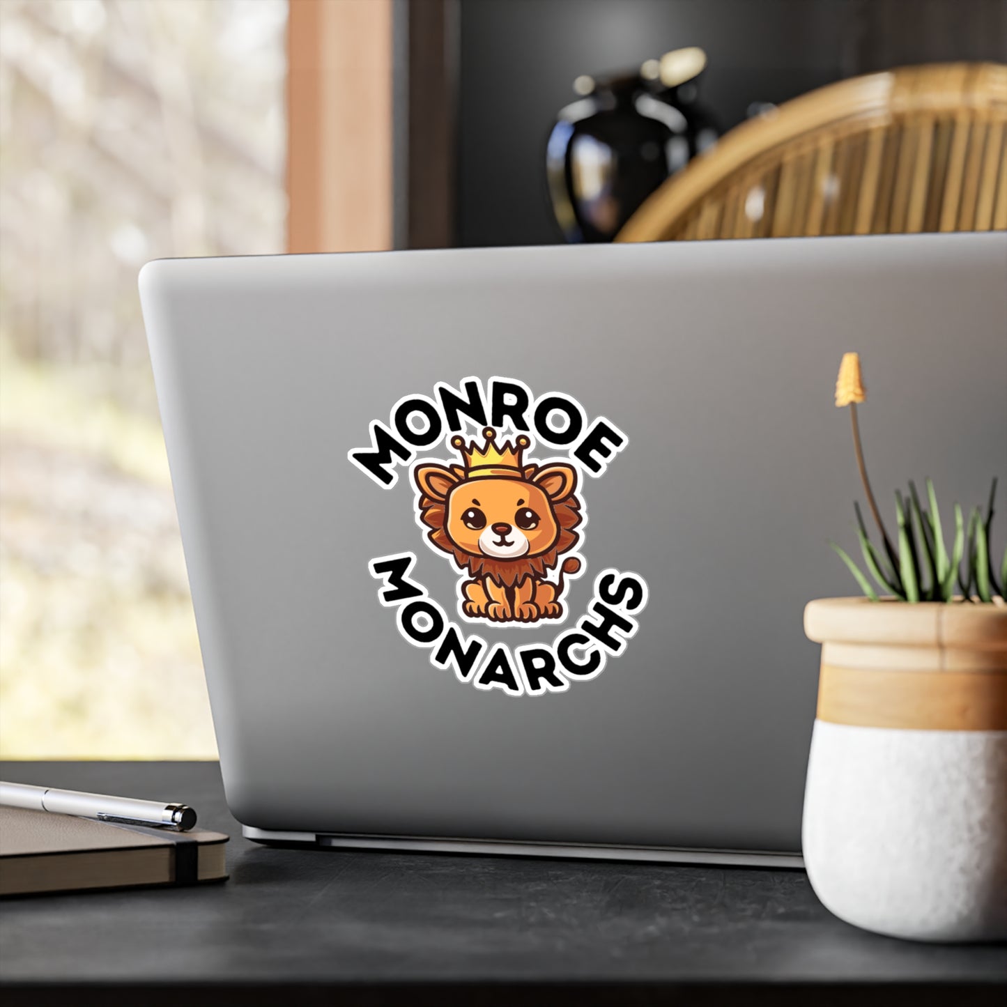 Monroe Monarch with Baby Lion Kiss-Cut Vinyl Decals