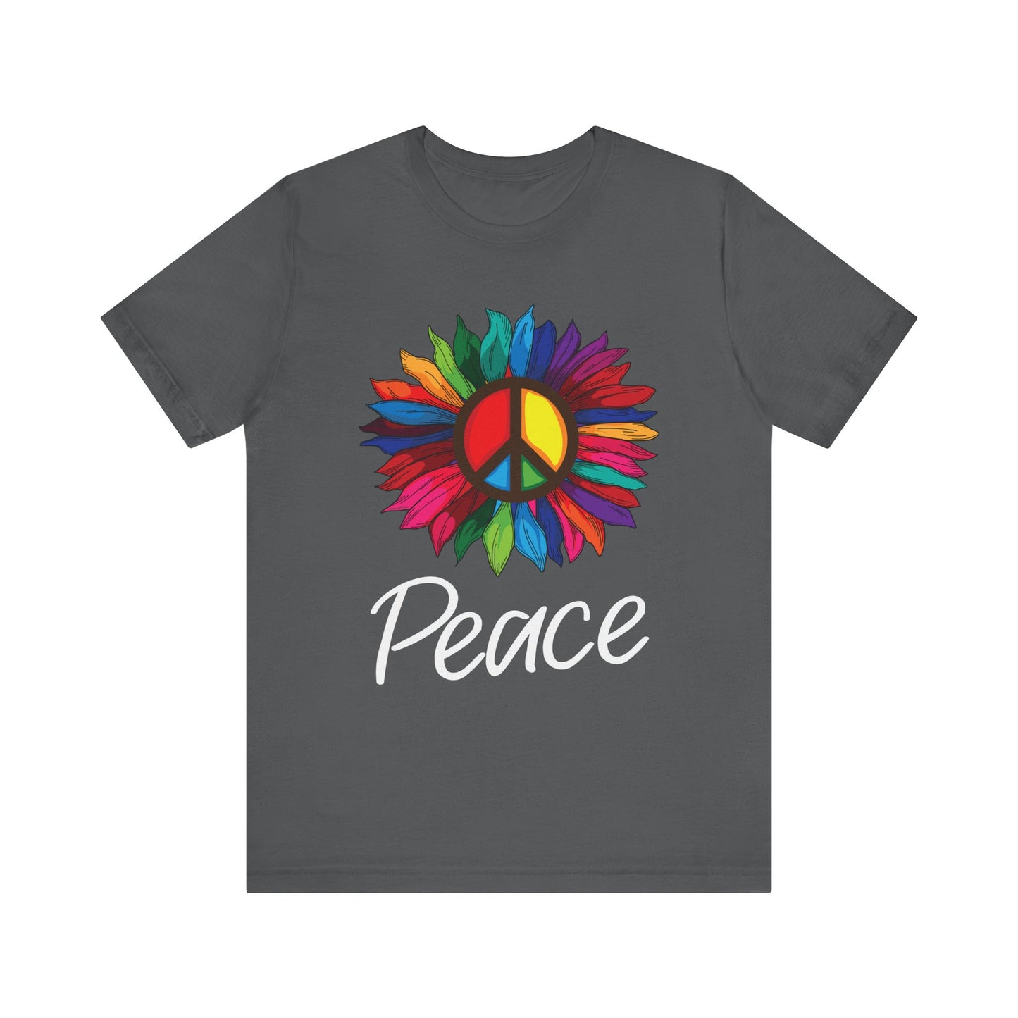 Peace Large Flower Unisex Jersey Short Sleeve Tee