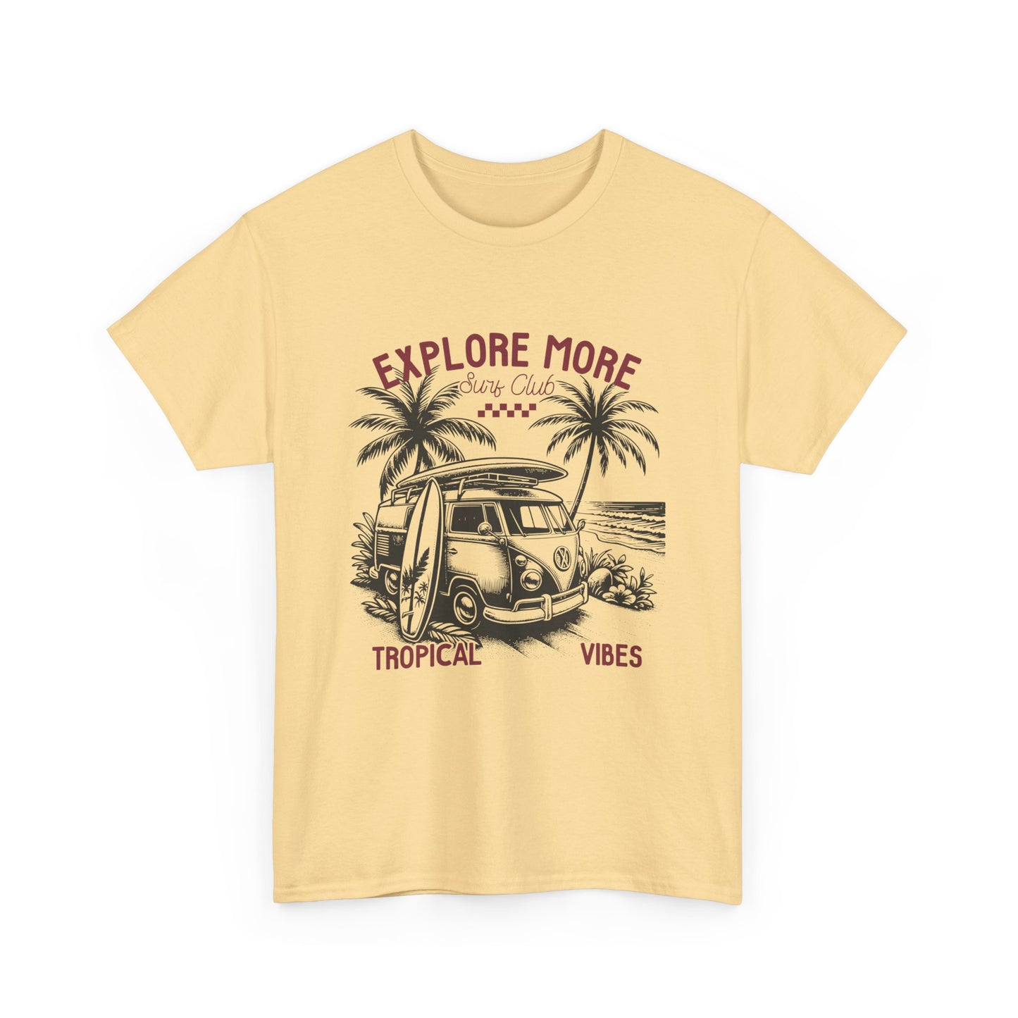 Explore More Surf Club Vintage Summer/Surf Unisex Heavy Cotton Tee