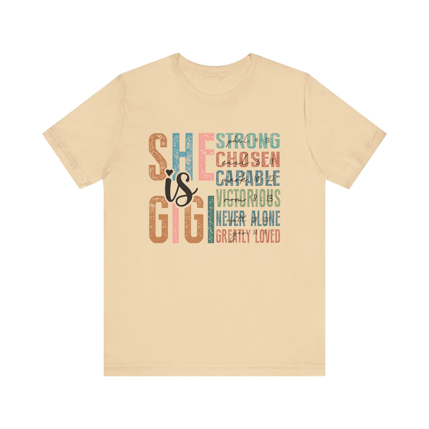 She is Gigi Unisex Jersey Short Sleeve Tee