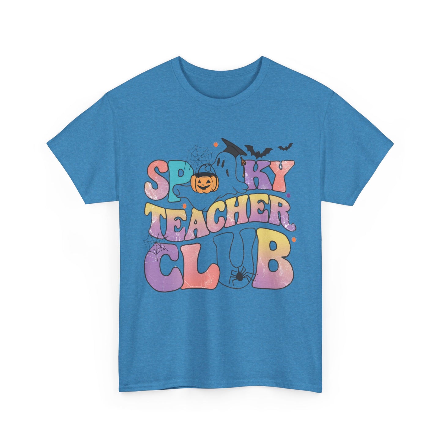 Spooky Teacher Club Unisex Heavy Cotton Tee - Perfect for Halloween Celebrations