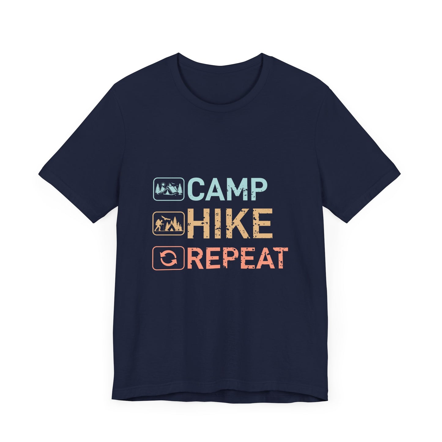 Camp Hike Repeat Unisex Jersey Short Sleeve Tee