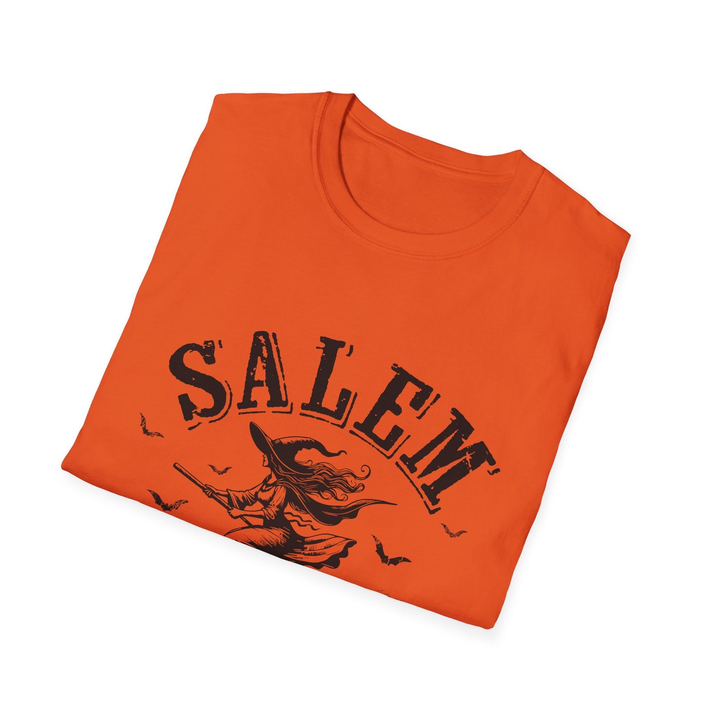 Salem University Vintage Witchy T-Shirt | Unisex Softstyle Tee | Perfect for Halloween & College Spirit