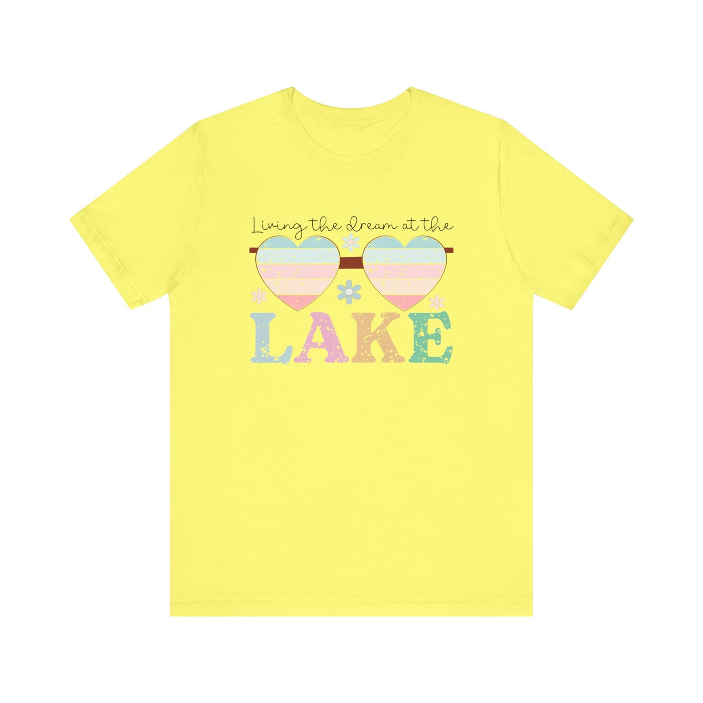 Living the Dream at the Lake Unisex Jersey Short Sleeve Tee