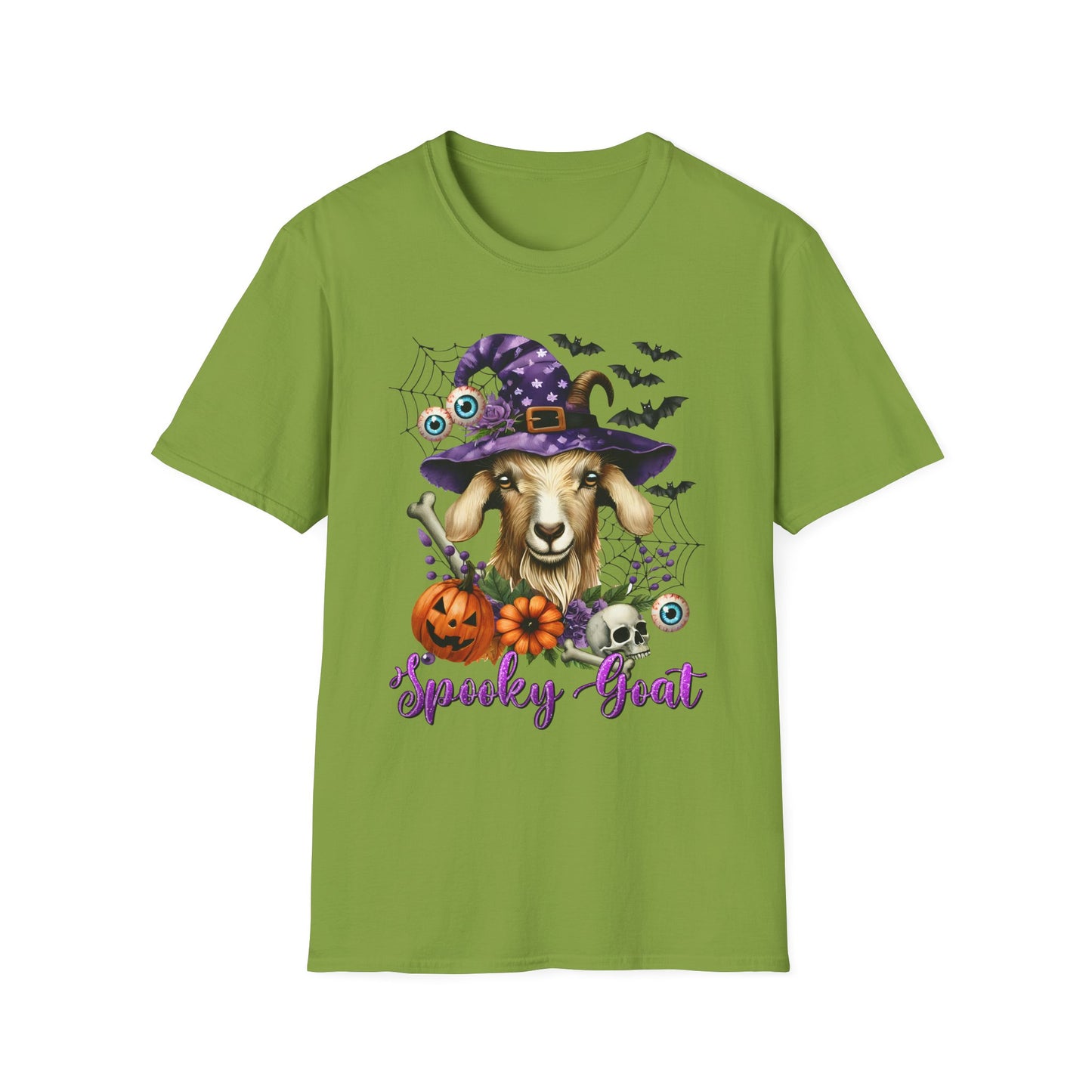 Spooky Goat Fall Halloween Farm  Unisex Softstyle T-Shirt