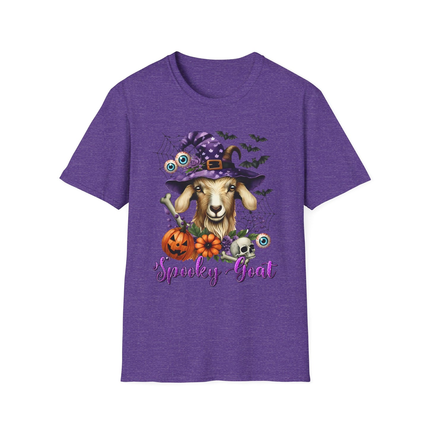 Spooky Goat Fall Halloween Farm  Unisex Softstyle T-Shirt