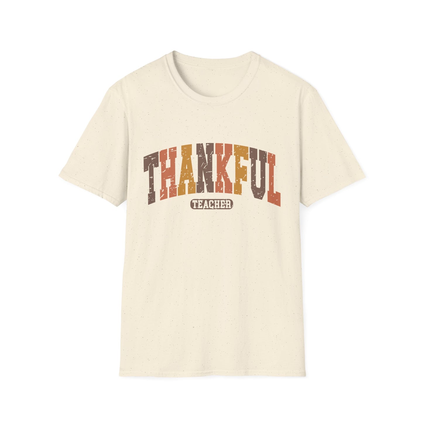 Thankful Teacher Unisex Softstyle Thanksgiving Teacher T-Shirt – Perfect for Educators and Appreciation Days