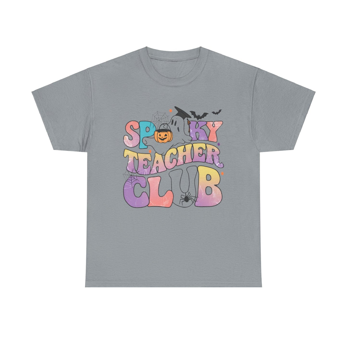 Spooky Teacher Club Unisex Heavy Cotton Tee - Perfect for Halloween Celebrations