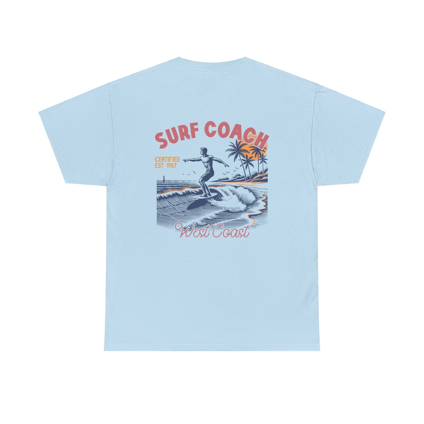 Big Waves Surf Coach Unisex Heavy Cotton Tee