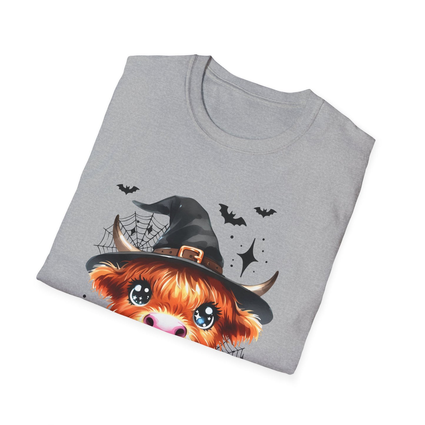 Spooky Heifer Halloween Cow Unisex Softstyle T-Shirt for Halloween