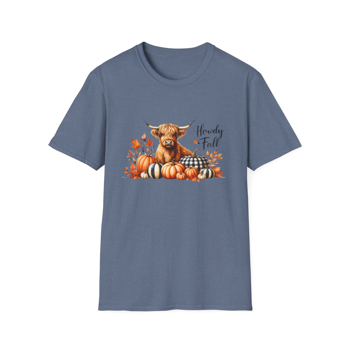 Autumn Cow Graphic T-Shirt - Perfect for Fall Celebrations