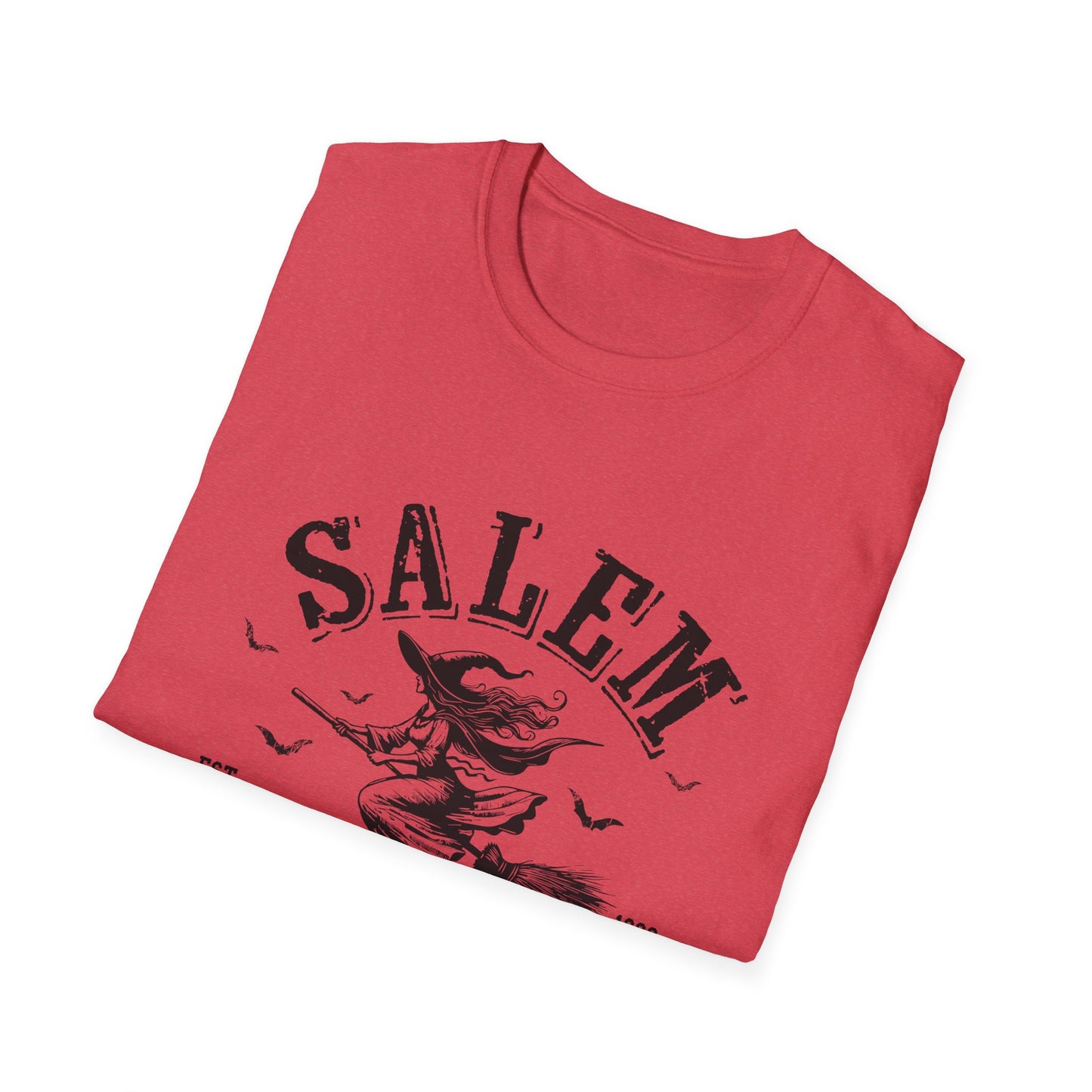 Salem University Vintage Witchy T-Shirt | Unisex Softstyle Tee | Perfect for Halloween & College Spirit