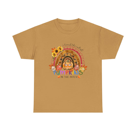Fall Vibes Unisex Heavy Cotton Tee - 'I teach the Cutest Pumpkins in the Patch' Design