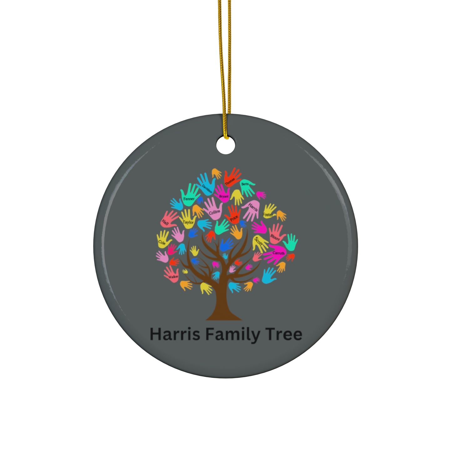 Harris Family Tree Ceramic Ornament