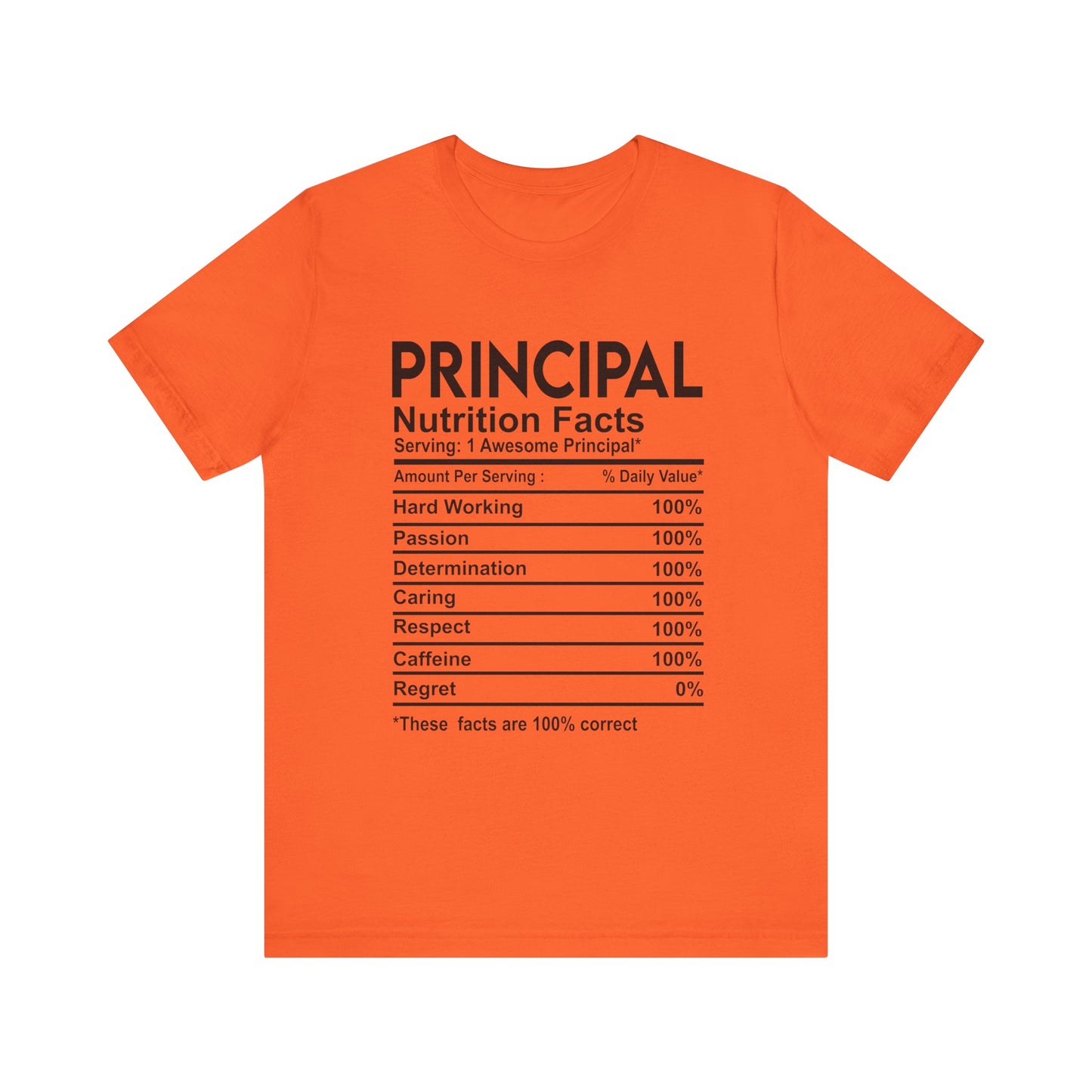 Principal Nutritional Facts Unisex Jersey Short Sleeve Tee