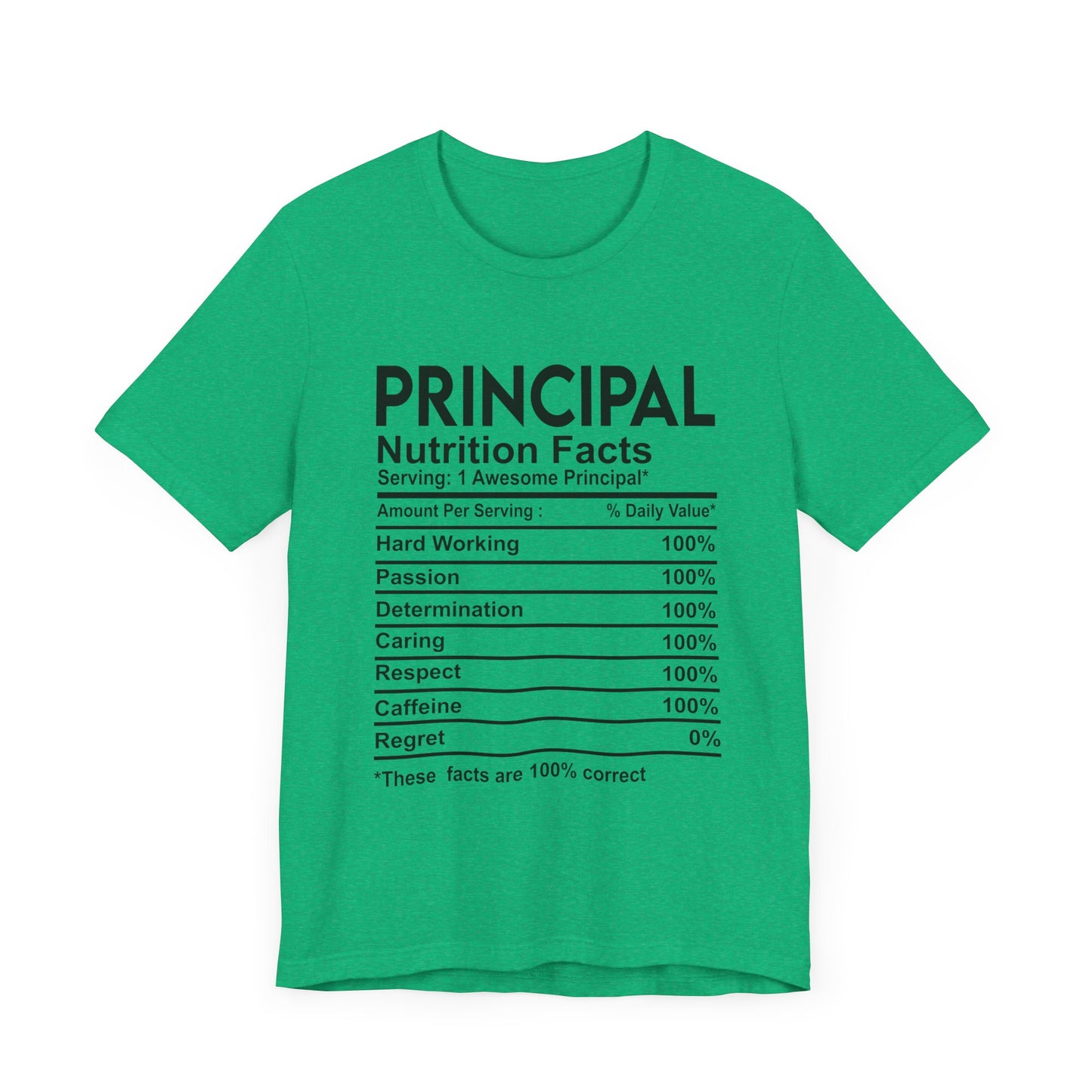 Principal Nutritional Facts Unisex Jersey Short Sleeve Tee